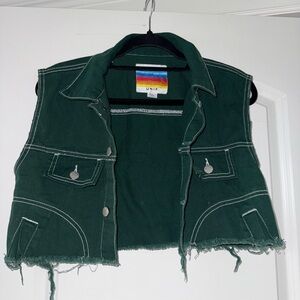 UNIF Forest Green Denim Jacket
